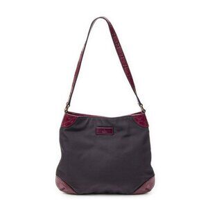 Gucci Shoulder Ho Bo Purple Canvas